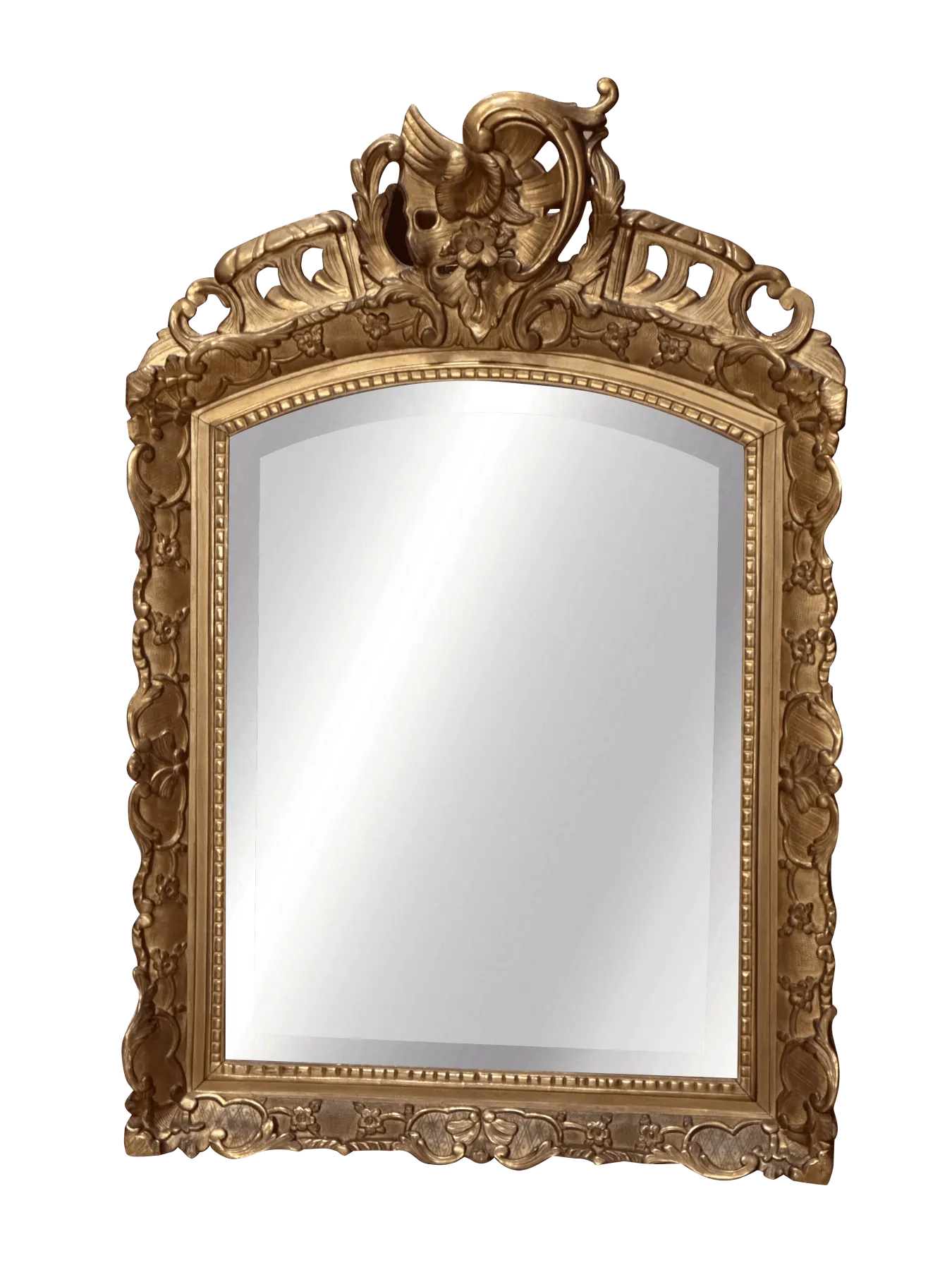 19th Century French Carved, gilded, molded mirror