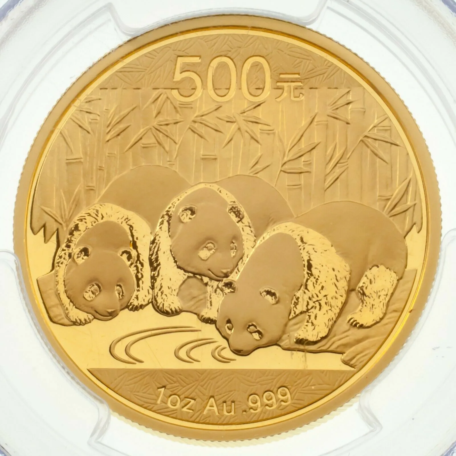2013 China 1 Oz. Gold Panda 500 Yuan Graded by PCGS as MS69