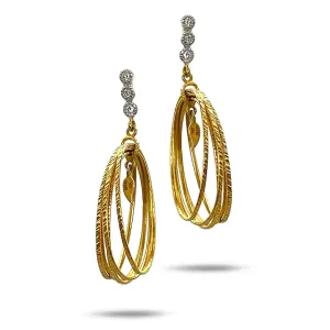 20K Eternity Spring Hoop Earrings