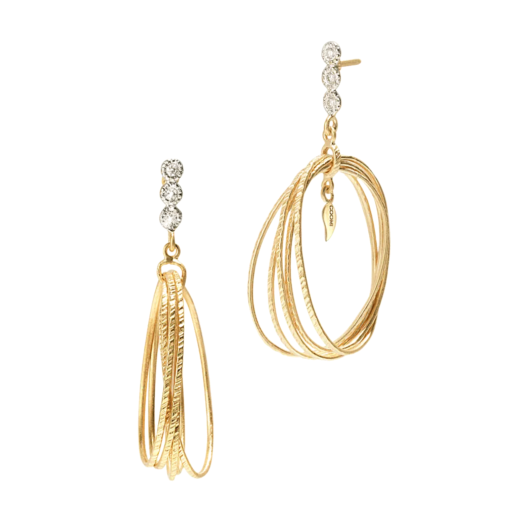 20K Eternity Spring Hoop Earrings