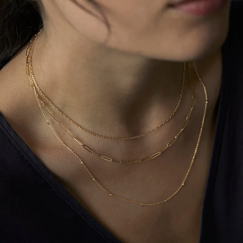 20" Little Gold Fleck Necklace | N4202