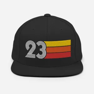 23 - Number Twenty Three 23rd Birthday Gift Idea Flat Bill Snapback Hat for Men and Women