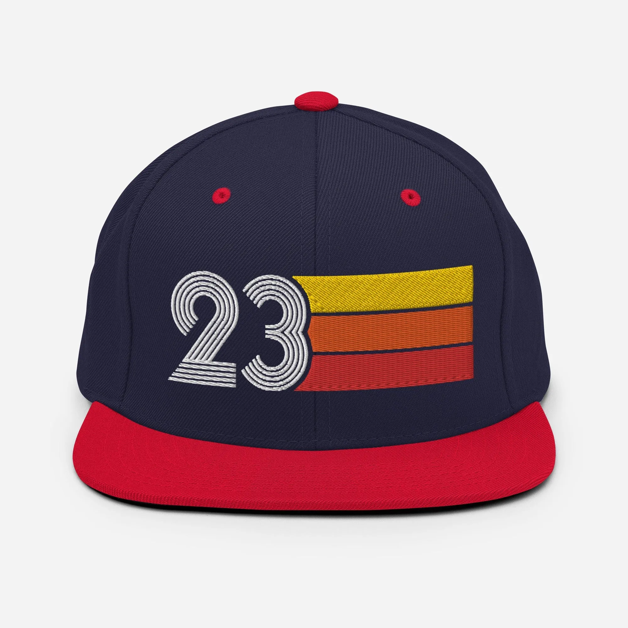 23 - Number Twenty Three 23rd Birthday Gift Idea Flat Bill Snapback Hat for Men and Women