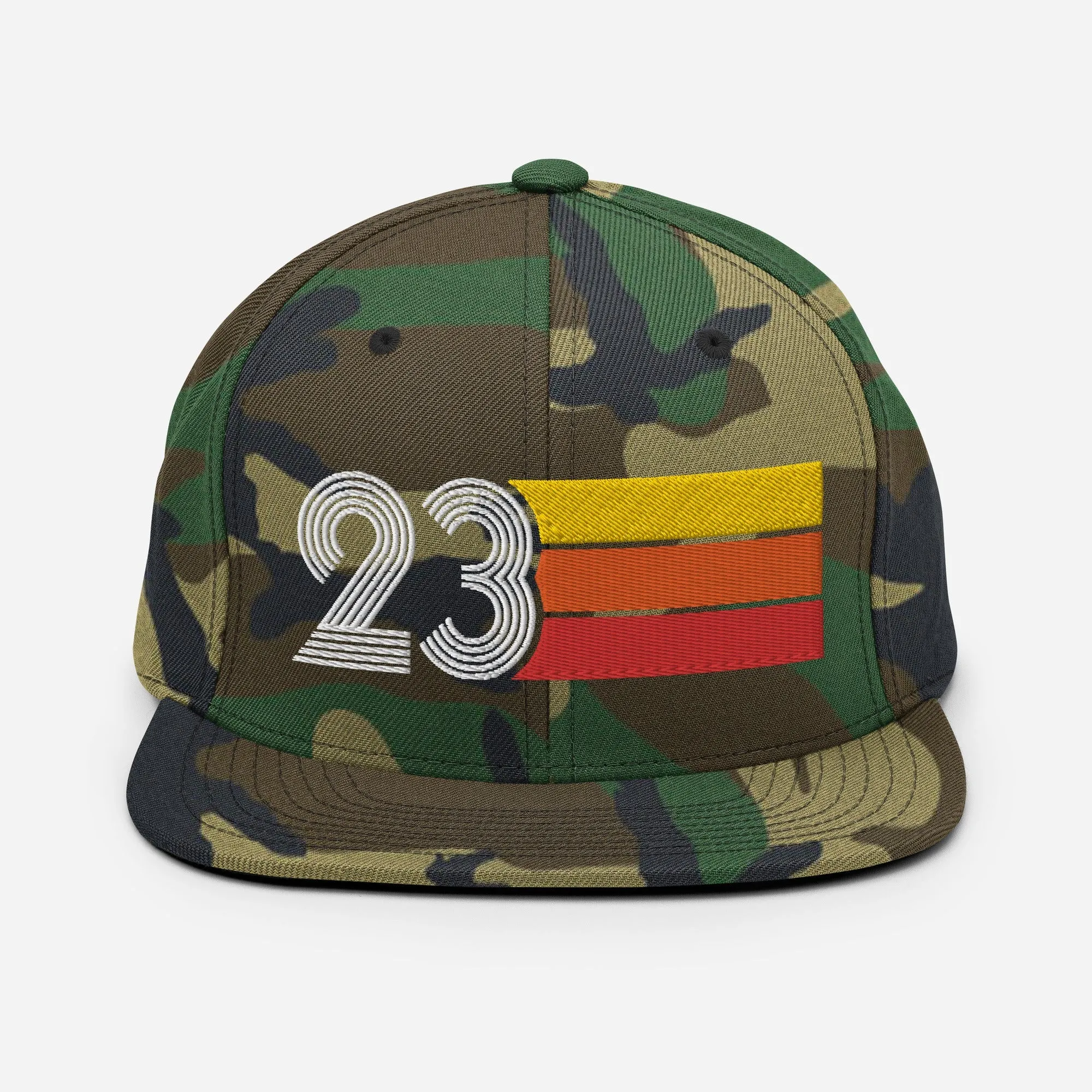 23 - Number Twenty Three 23rd Birthday Gift Idea Flat Bill Snapback Hat for Men and Women