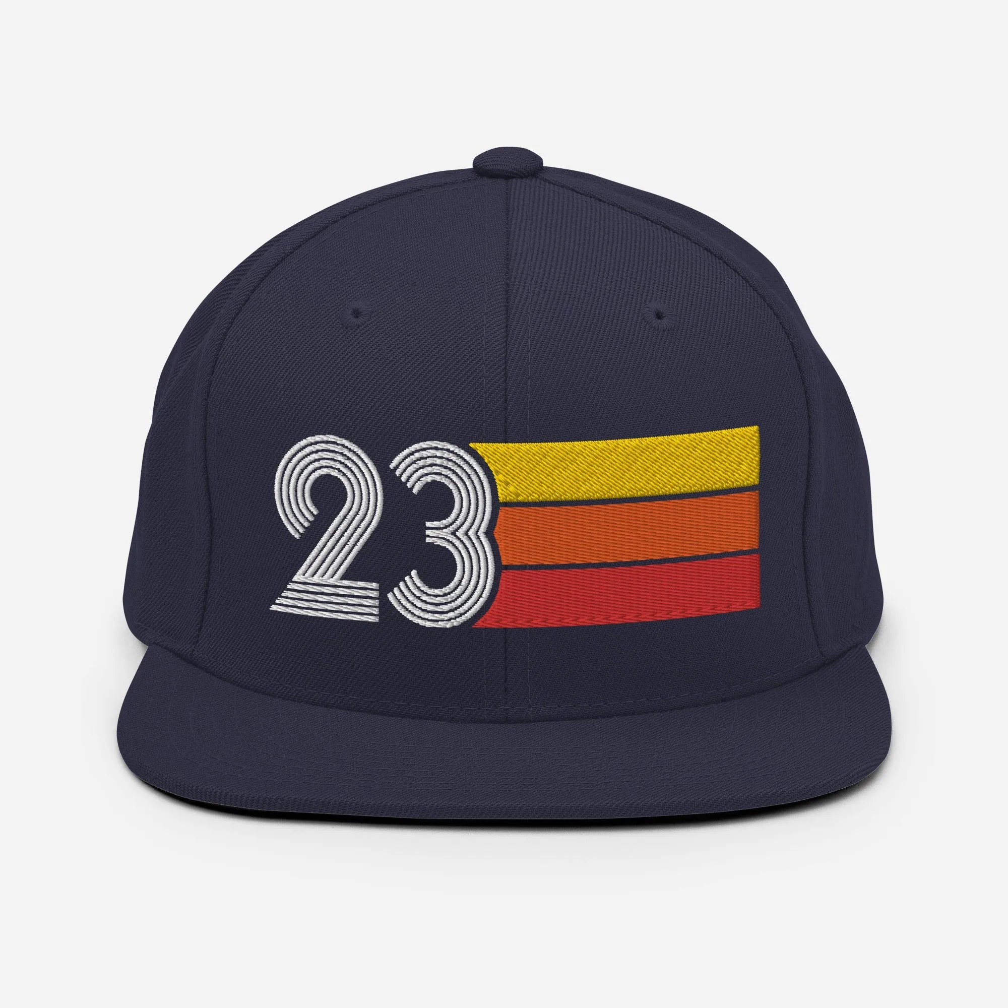 23 - Number Twenty Three 23rd Birthday Gift Idea Flat Bill Snapback Hat for Men and Women