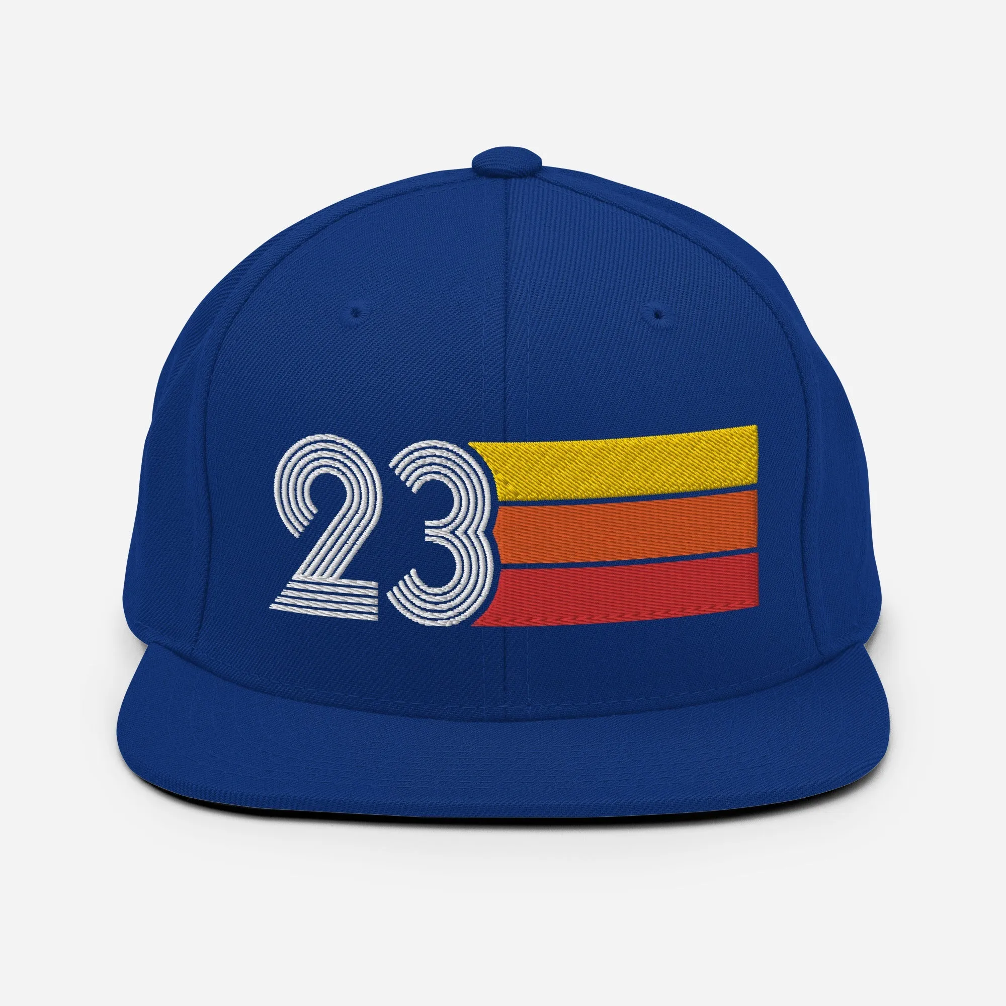 23 - Number Twenty Three 23rd Birthday Gift Idea Flat Bill Snapback Hat for Men and Women