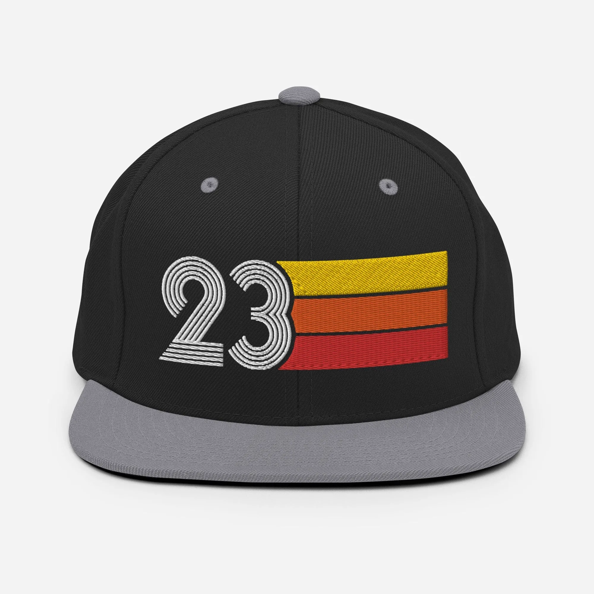 23 - Number Twenty Three 23rd Birthday Gift Idea Flat Bill Snapback Hat for Men and Women