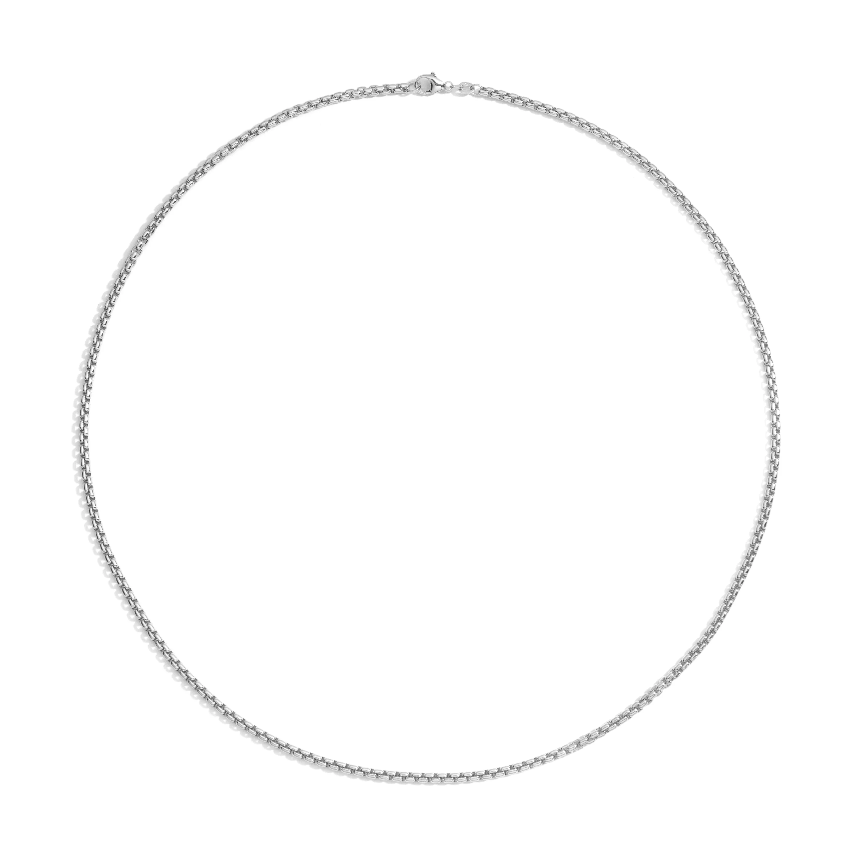 2.7mm Rounded Box Chain Necklace