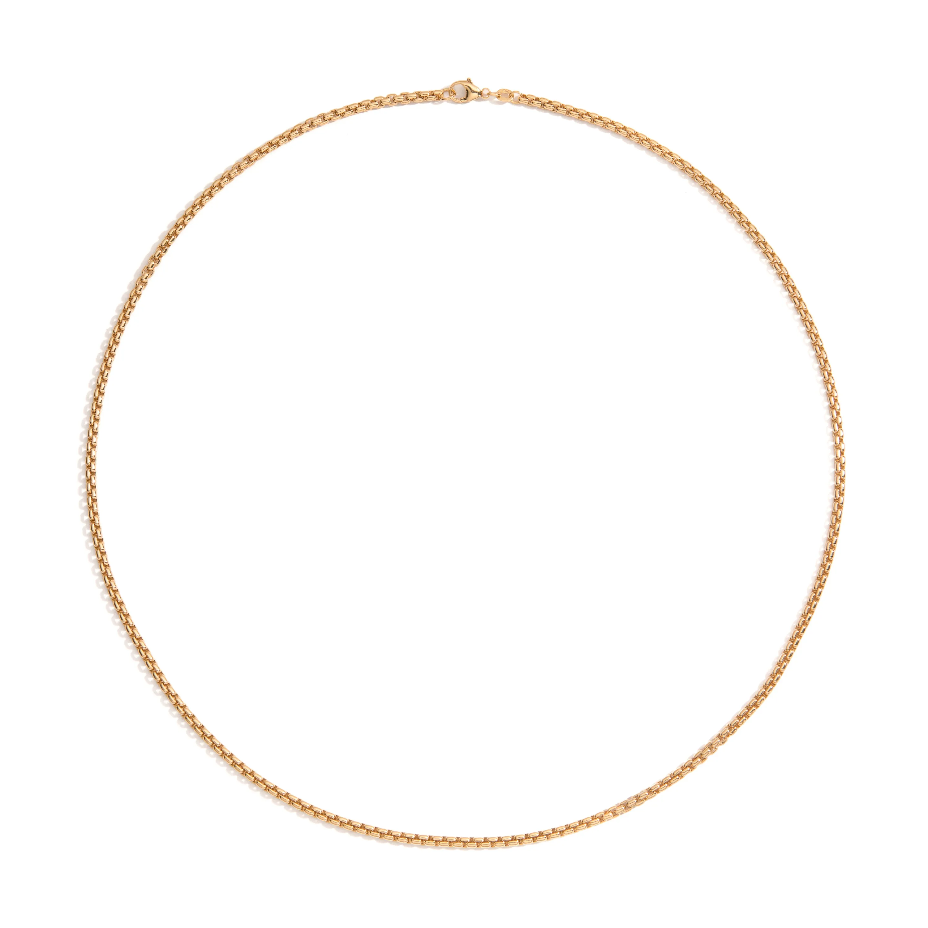 2.7mm Rounded Box Chain Necklace
