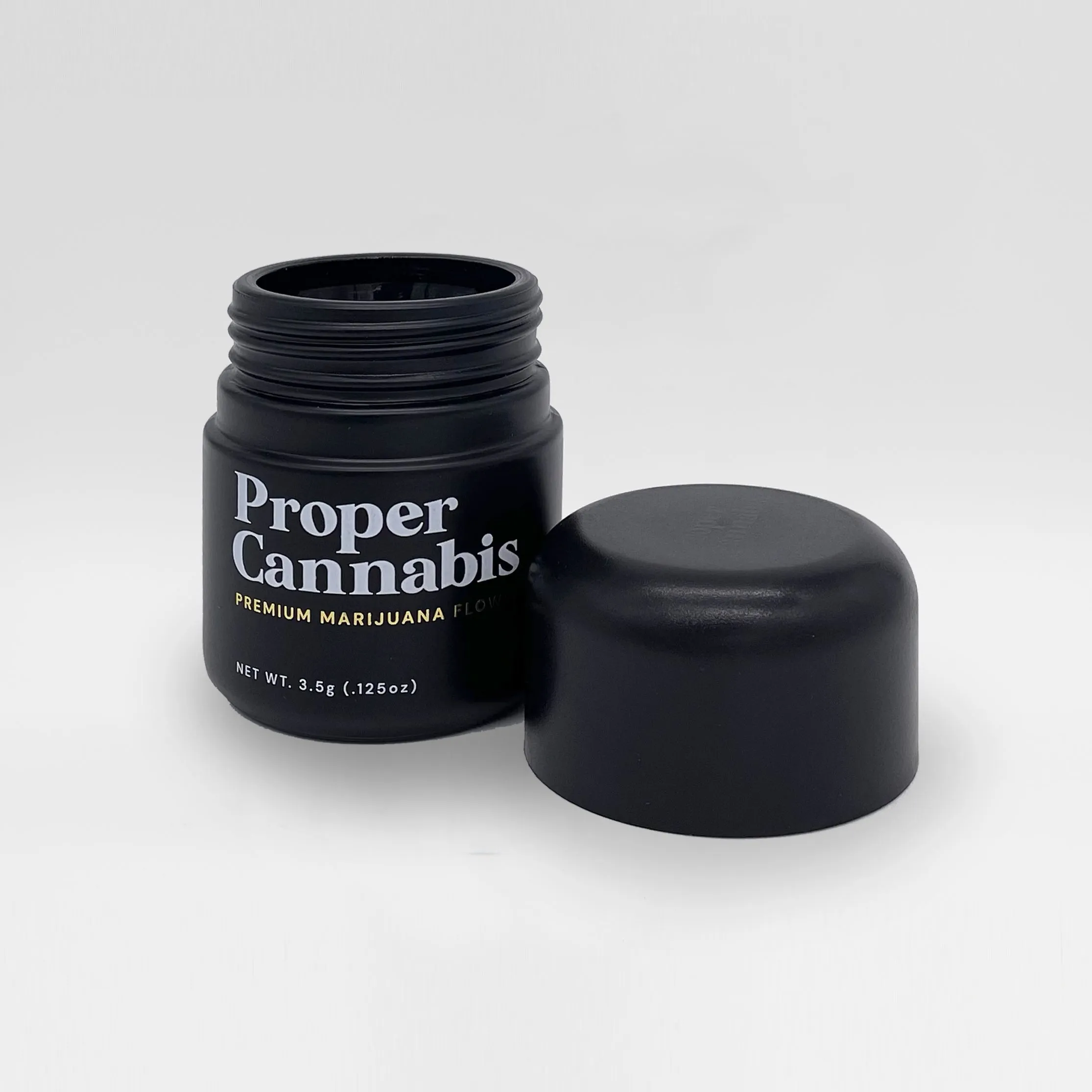 2oz Glass Eighth Jar - Rounded