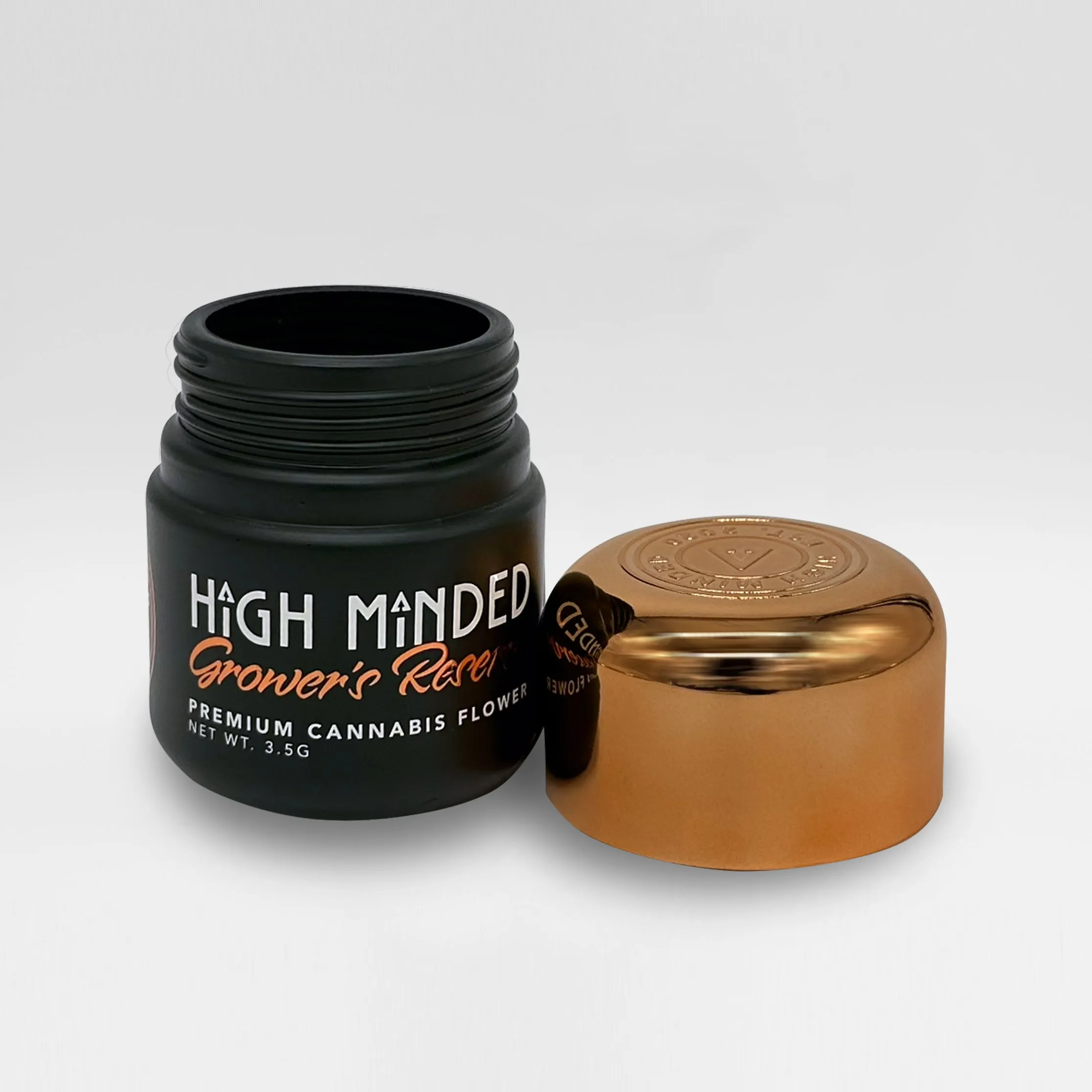 2oz Glass Eighth Jar - Rounded