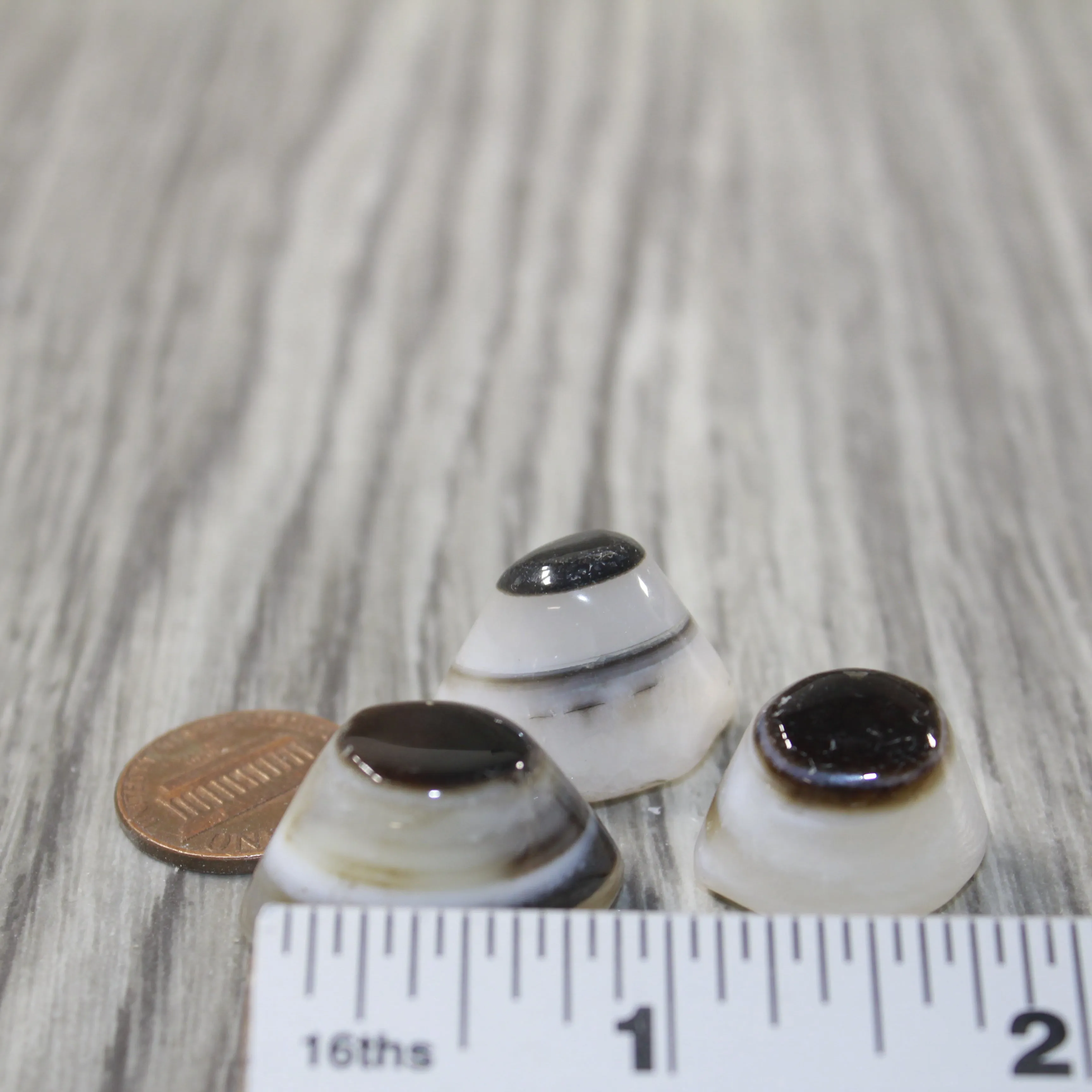 3 Agate Eyes   #2942 Naturally Formed