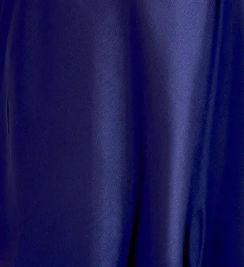 4508- Satin long gown w short sleeves