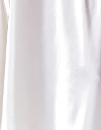 4508- Satin long gown w short sleeves