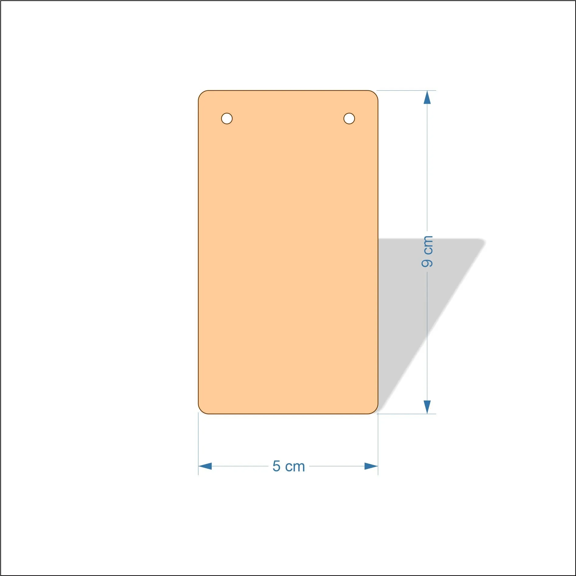 5 cm Wide 3mm thick MDF Plaques with rounded corners