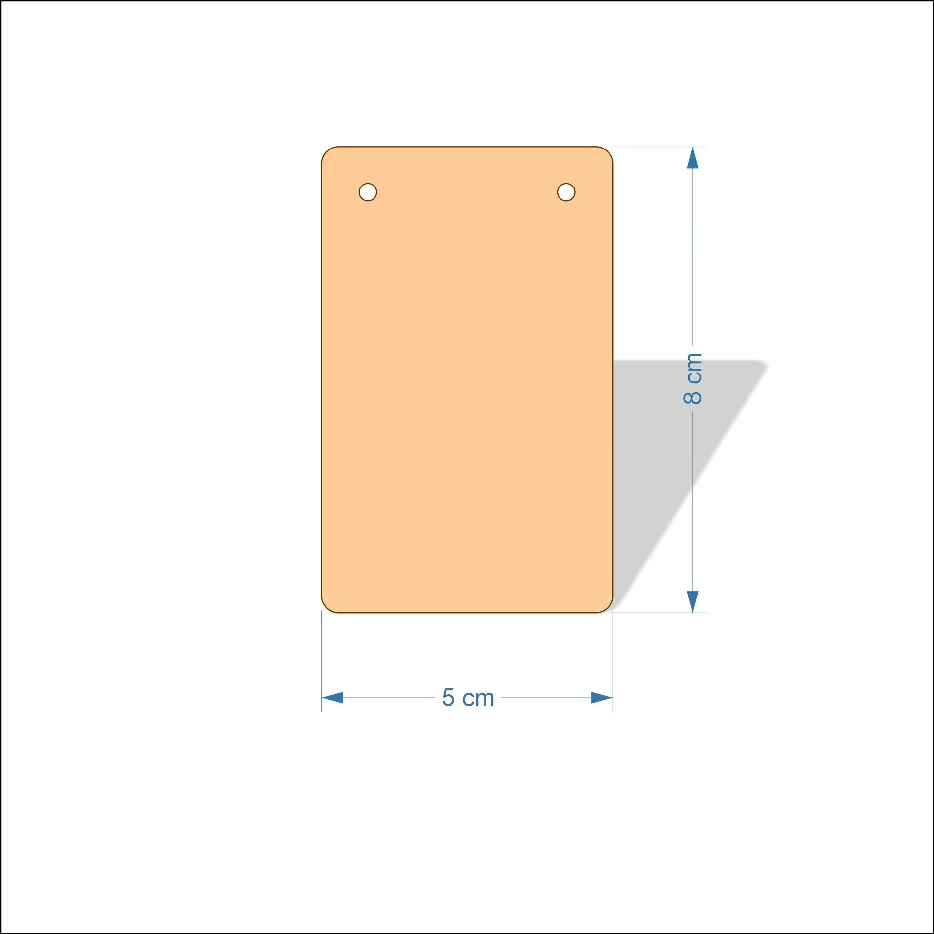 5 cm Wide 3mm thick MDF Plaques with rounded corners