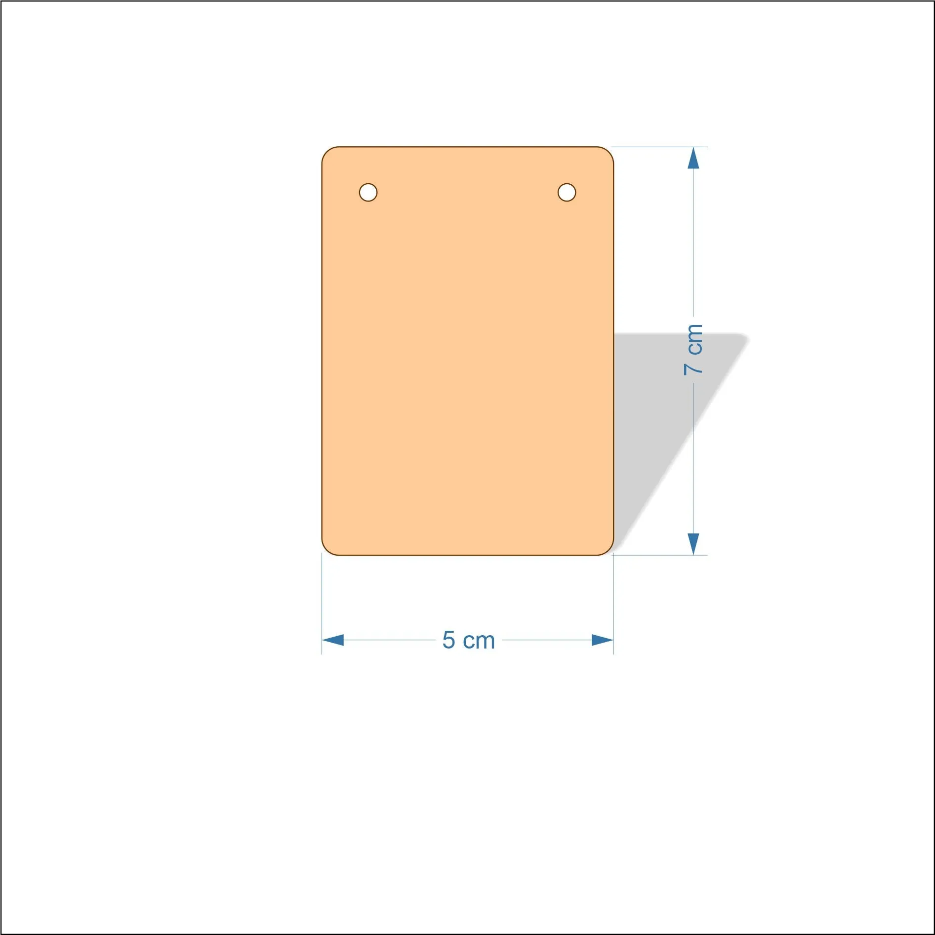 5 cm Wide 3mm thick MDF Plaques with rounded corners