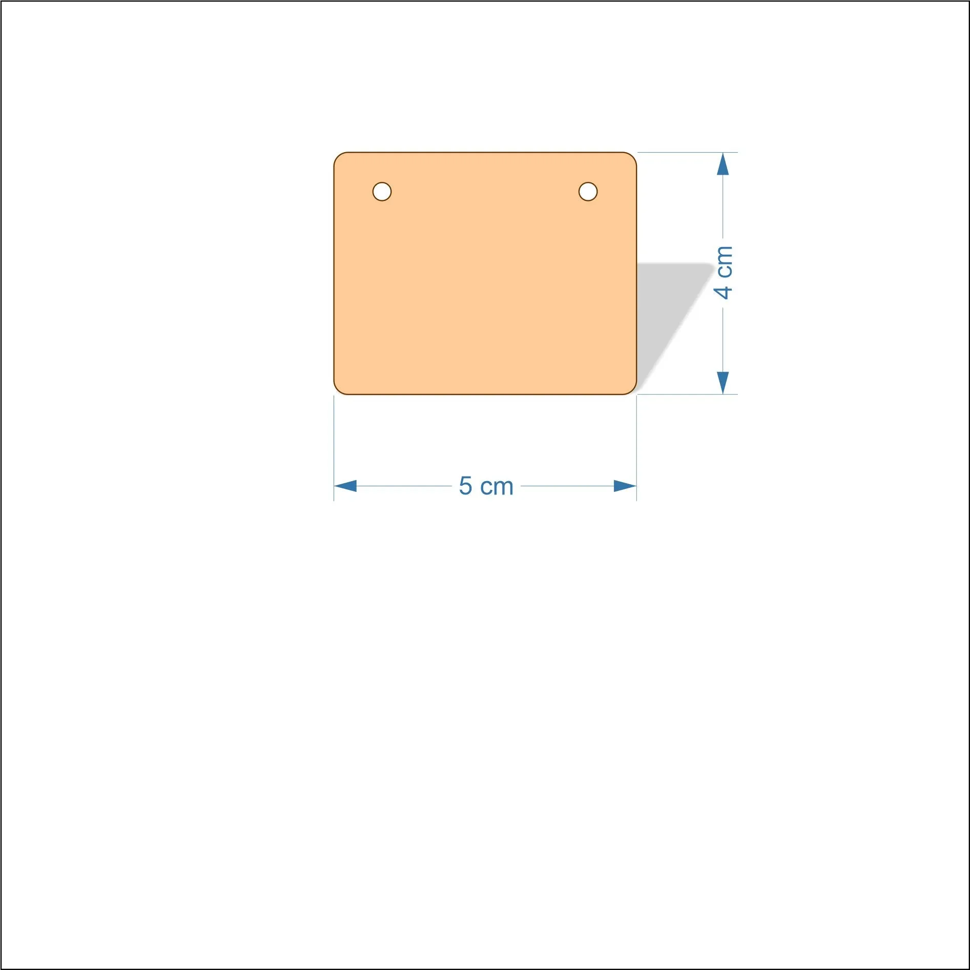 5 cm Wide 3mm thick MDF Plaques with rounded corners
