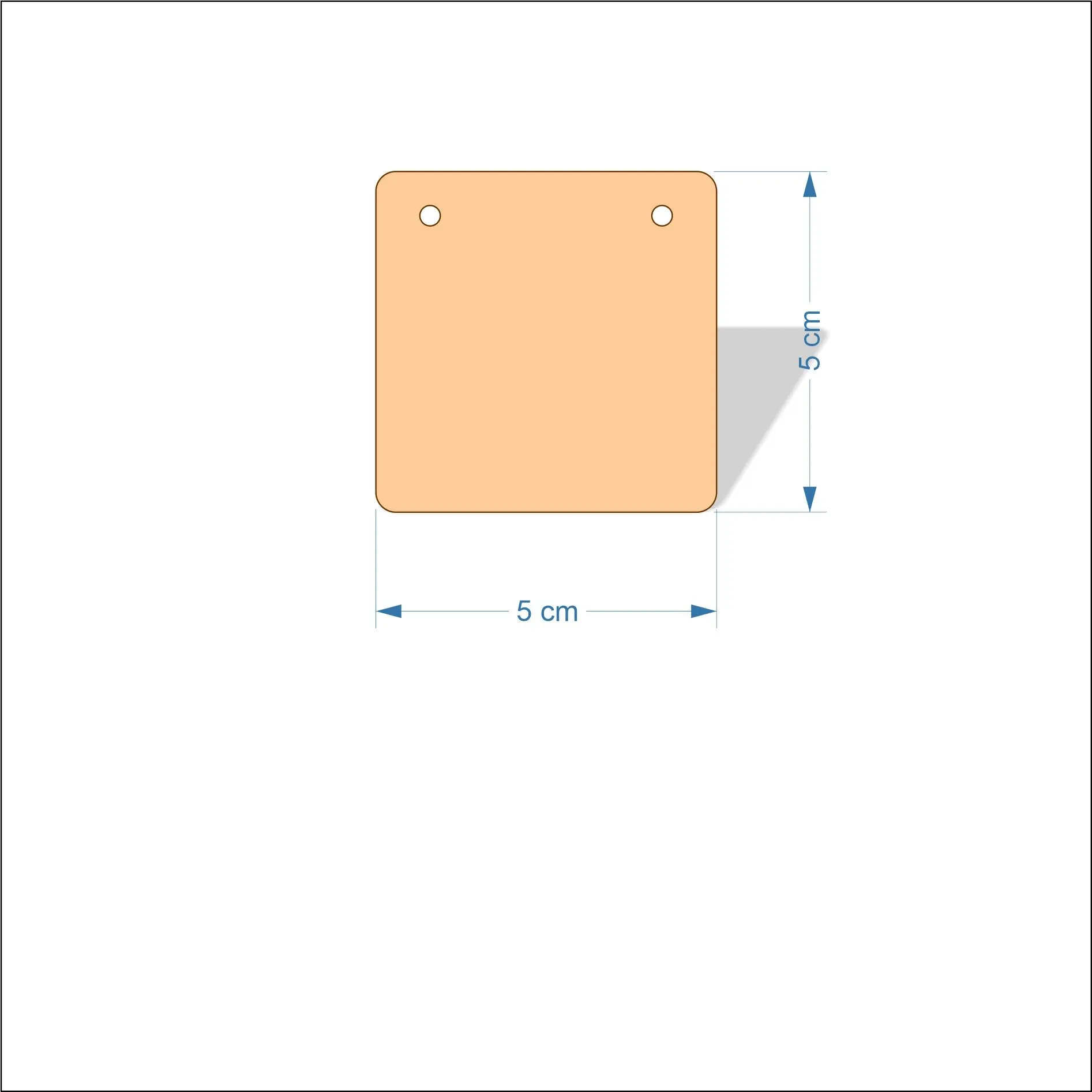 5 cm Wide 3mm thick MDF Plaques with rounded corners