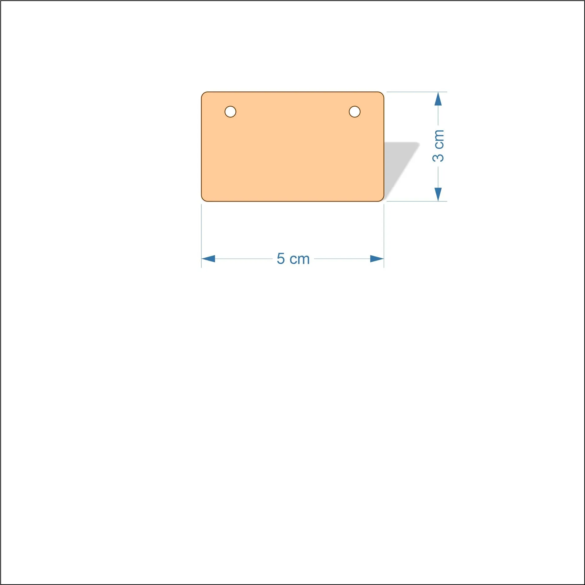 5 cm Wide 3mm thick MDF Plaques with rounded corners