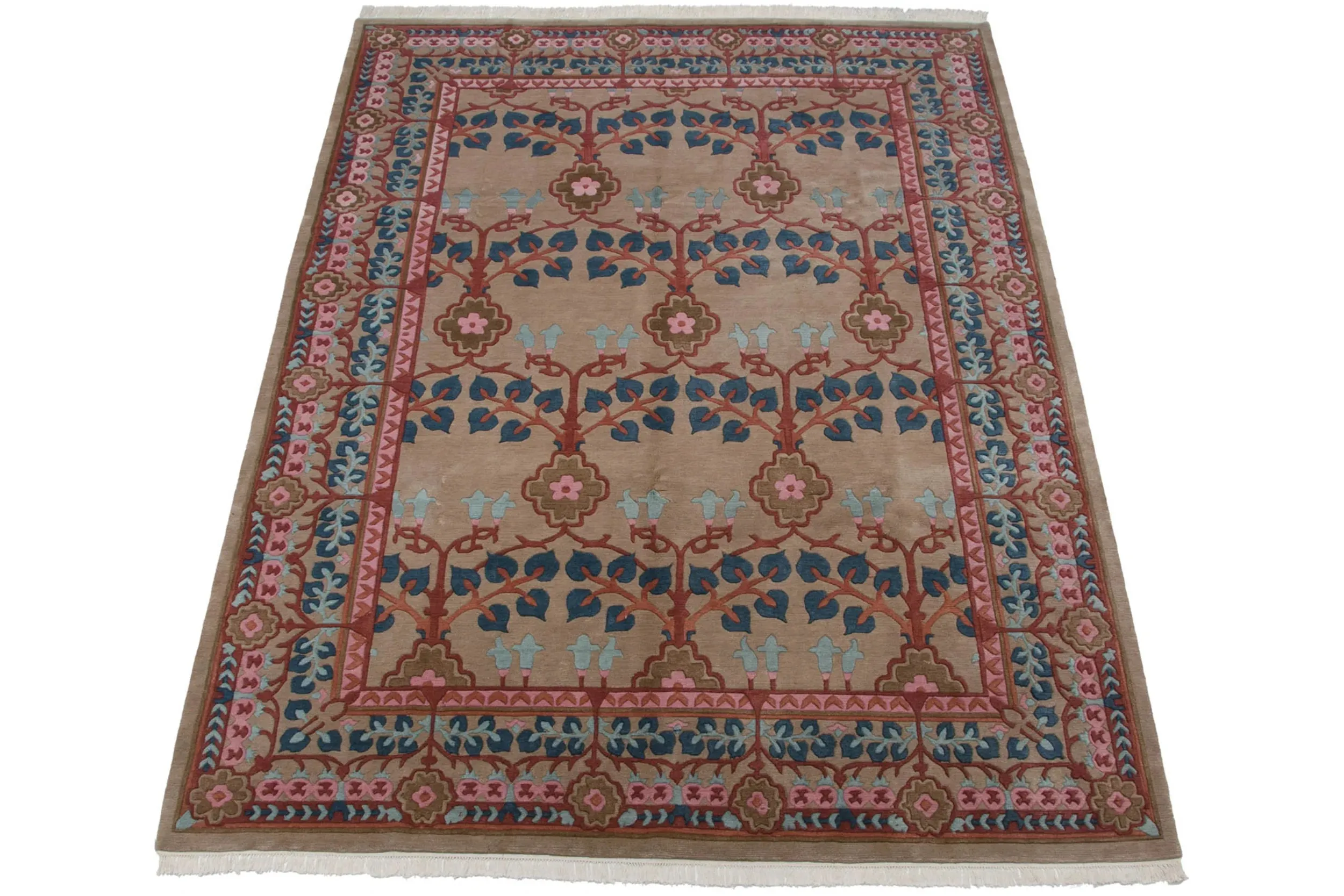 8.5x12 Vintage Indian Arts And Crafts Design Carpet
