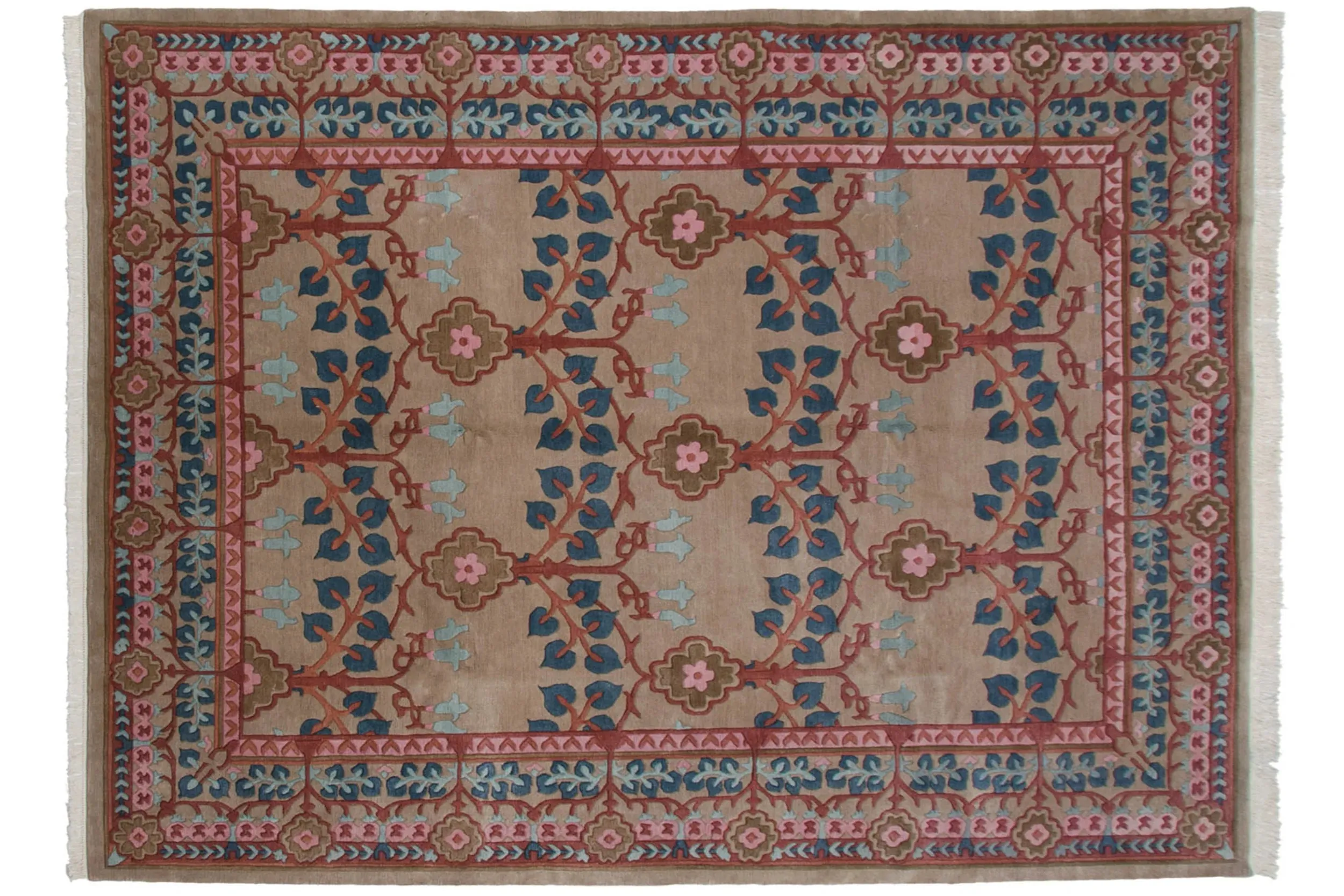 8.5x12 Vintage Indian Arts And Crafts Design Carpet