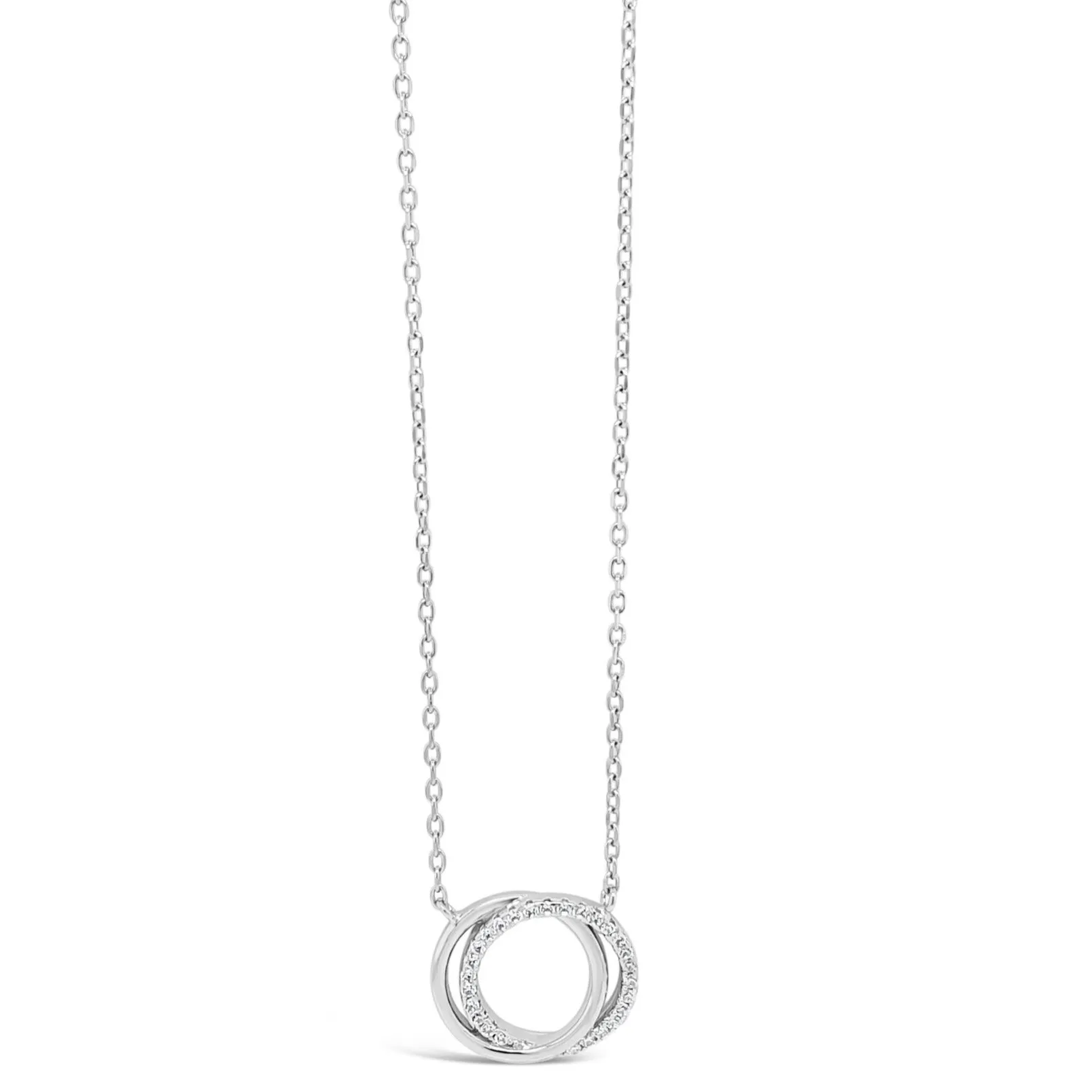 Absolute Sterling Silver Linked Circle Necklace