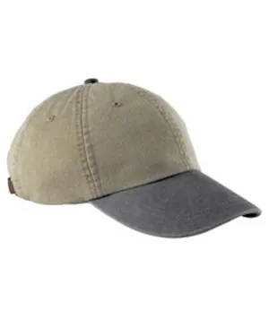 Adams Low-Profile Washed Pigment-Dyed Cap | Khaki/ Charcoal