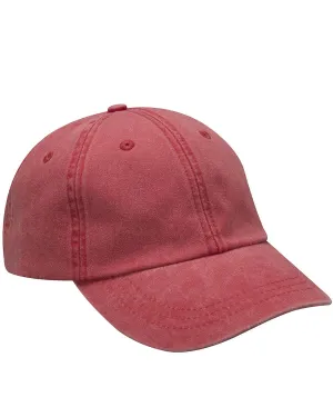 Adams Low-Profile Washed Pigment-Dyed Cap | Red