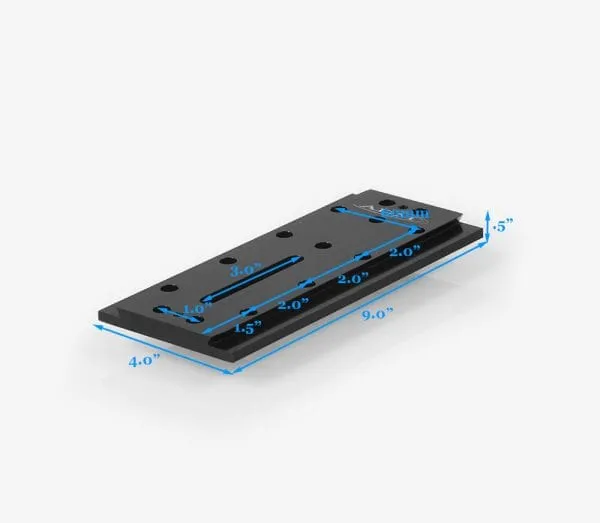 ADM D Series Universal Dovetail Bar 9" Long, 60mm Spacing - DUP9-M