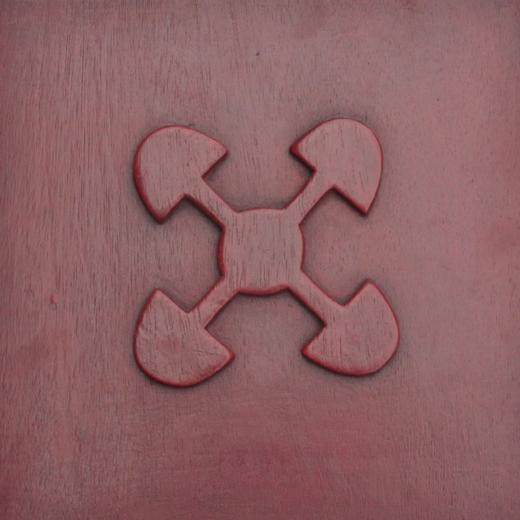 African Adinkra Symbol Akomo Ntoso Linked Hearts Wood Carved Wall Art Ghana