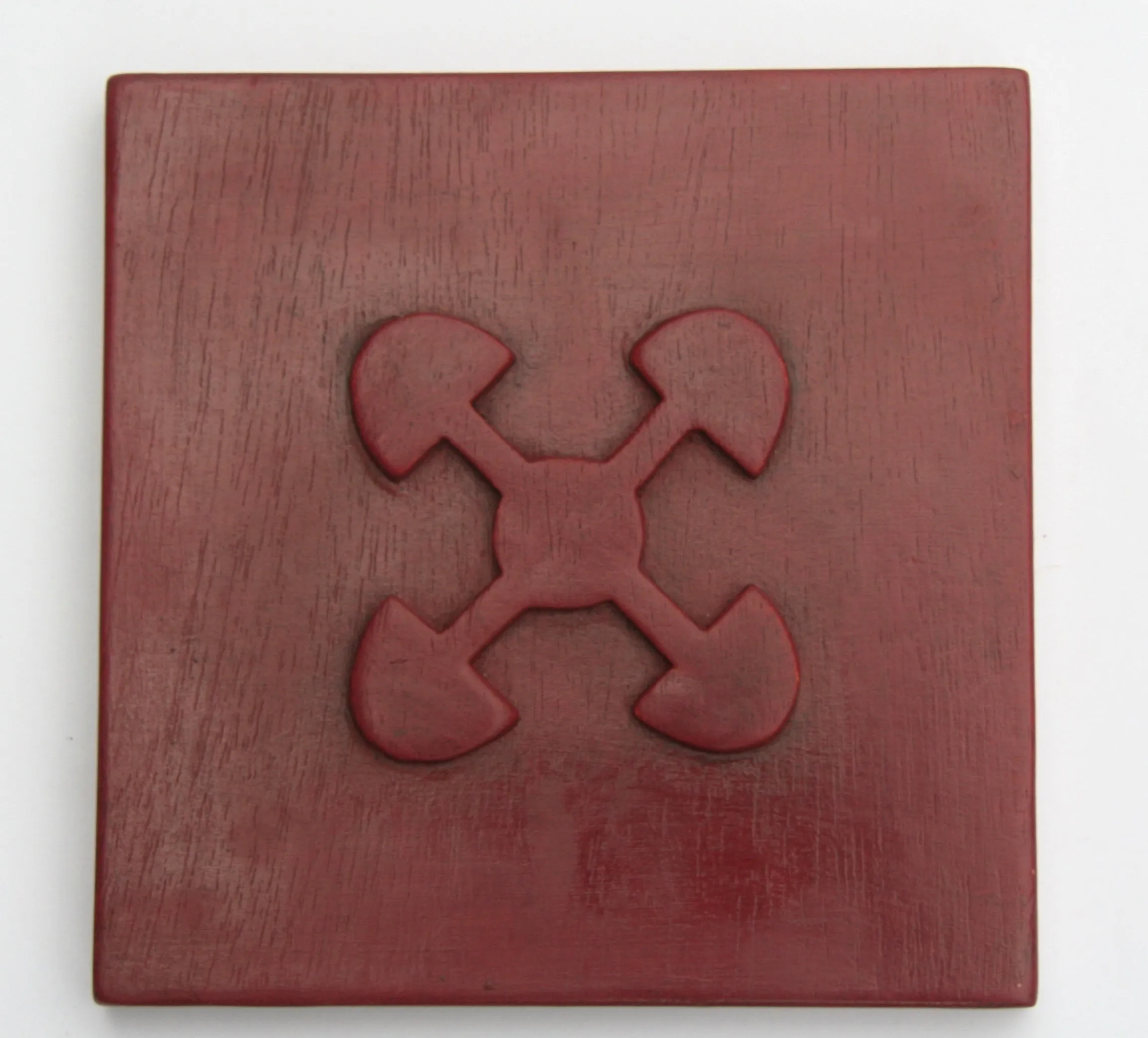 African Adinkra Symbol Akomo Ntoso Linked Hearts Wood Carved Wall Art Ghana