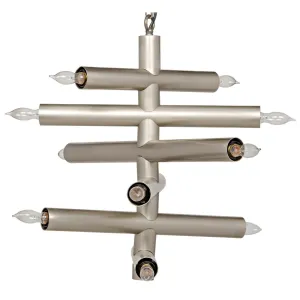 Alex Chandelier, Metal with Antique Silver Finish