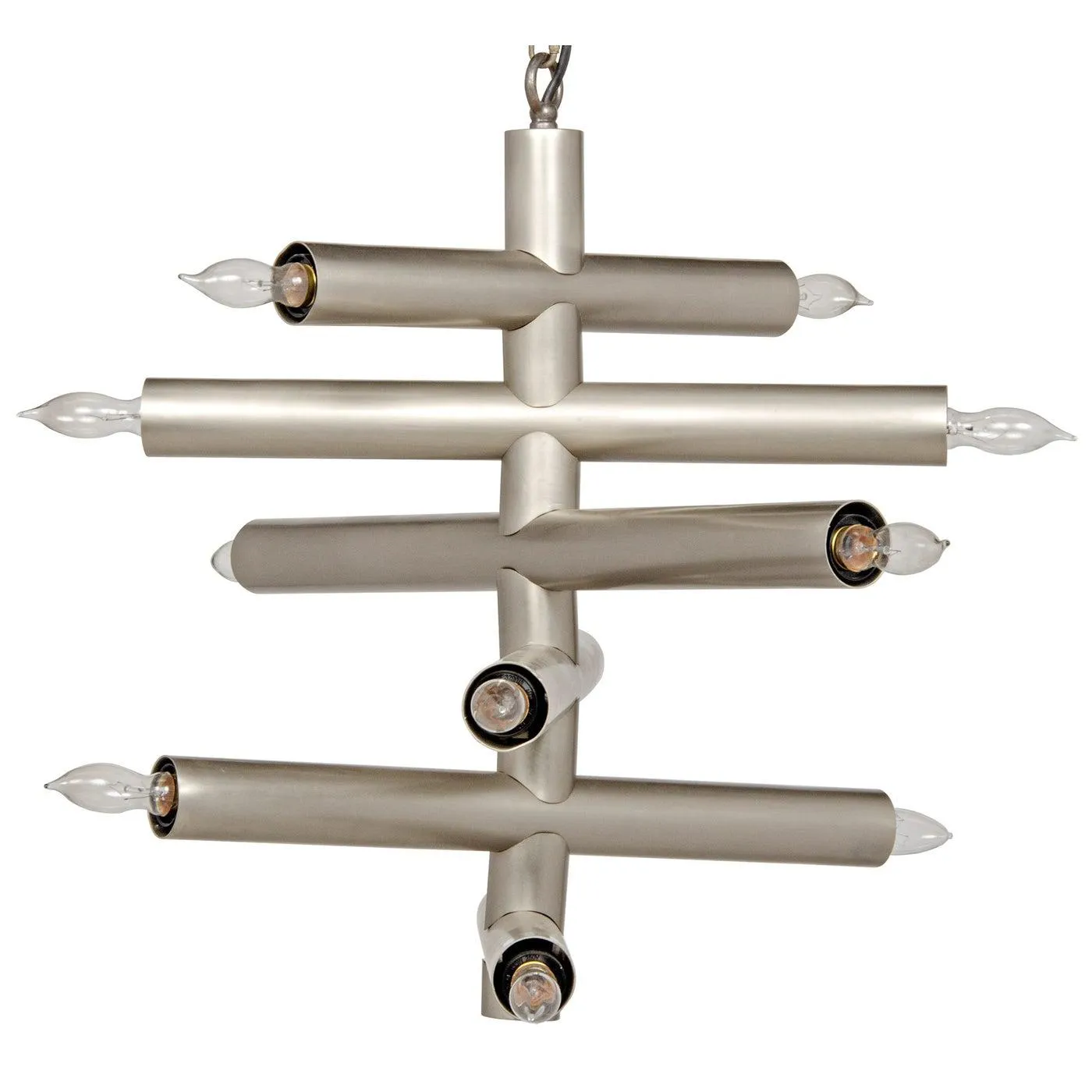 Alex Chandelier, Metal with Antique Silver Finish