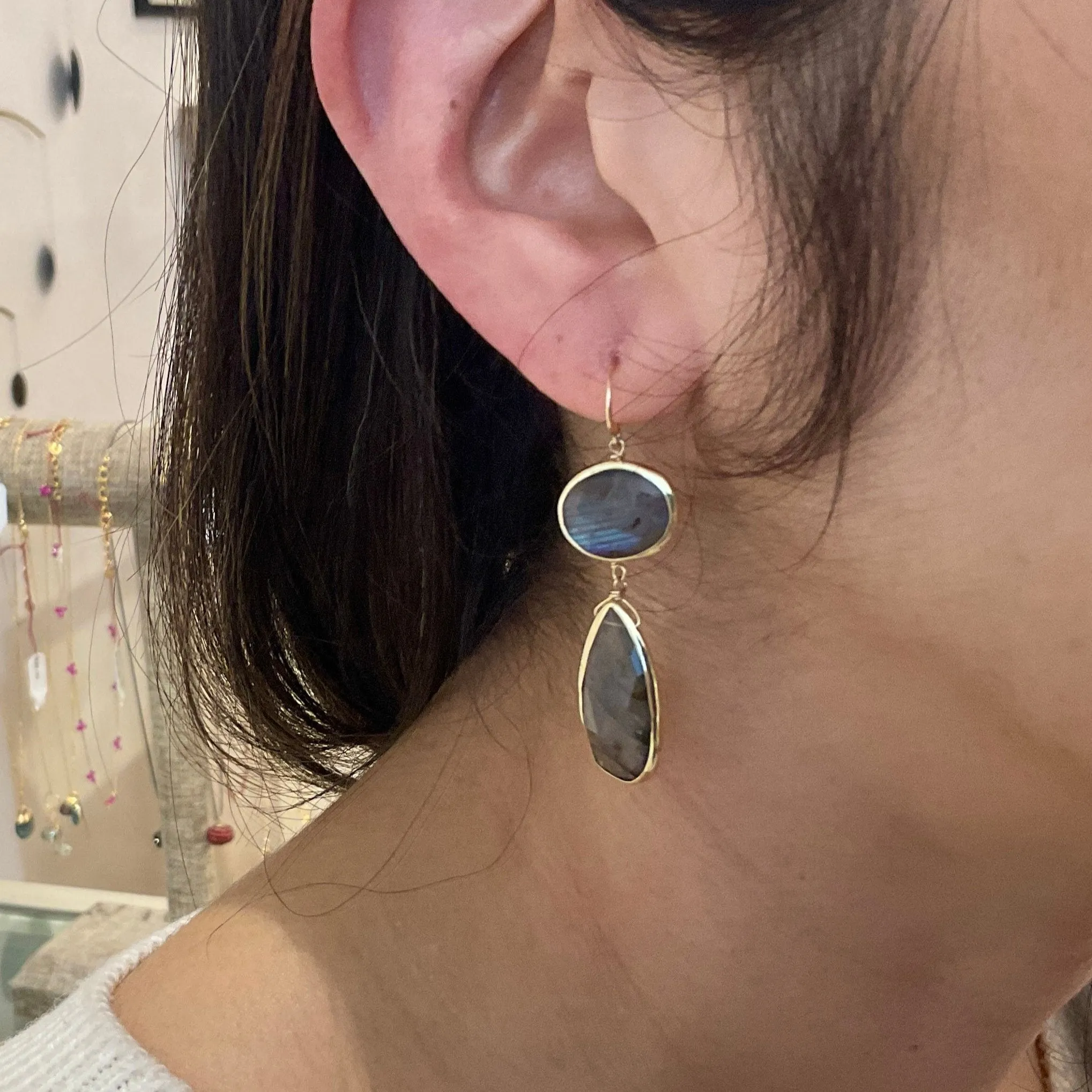 Alexa Labradorite Earrings