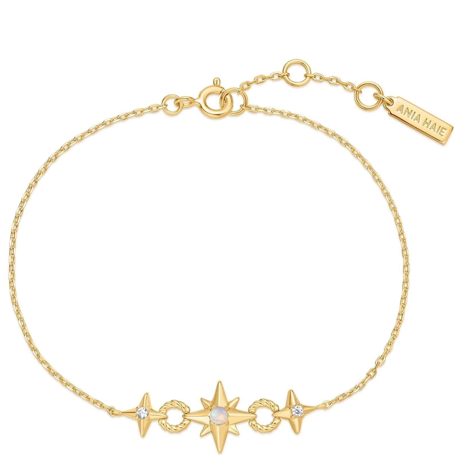 Ania Haie Chill Voyager Gold Linked Star Bracelet