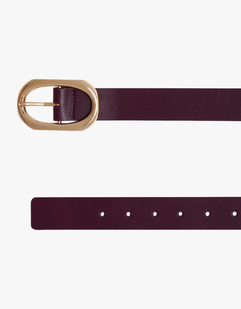 Anine Signature Link Belt in Burgundy