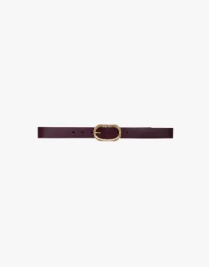 Anine Signature Link Belt in Burgundy
