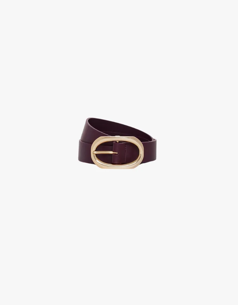 Anine Signature Link Belt in Burgundy