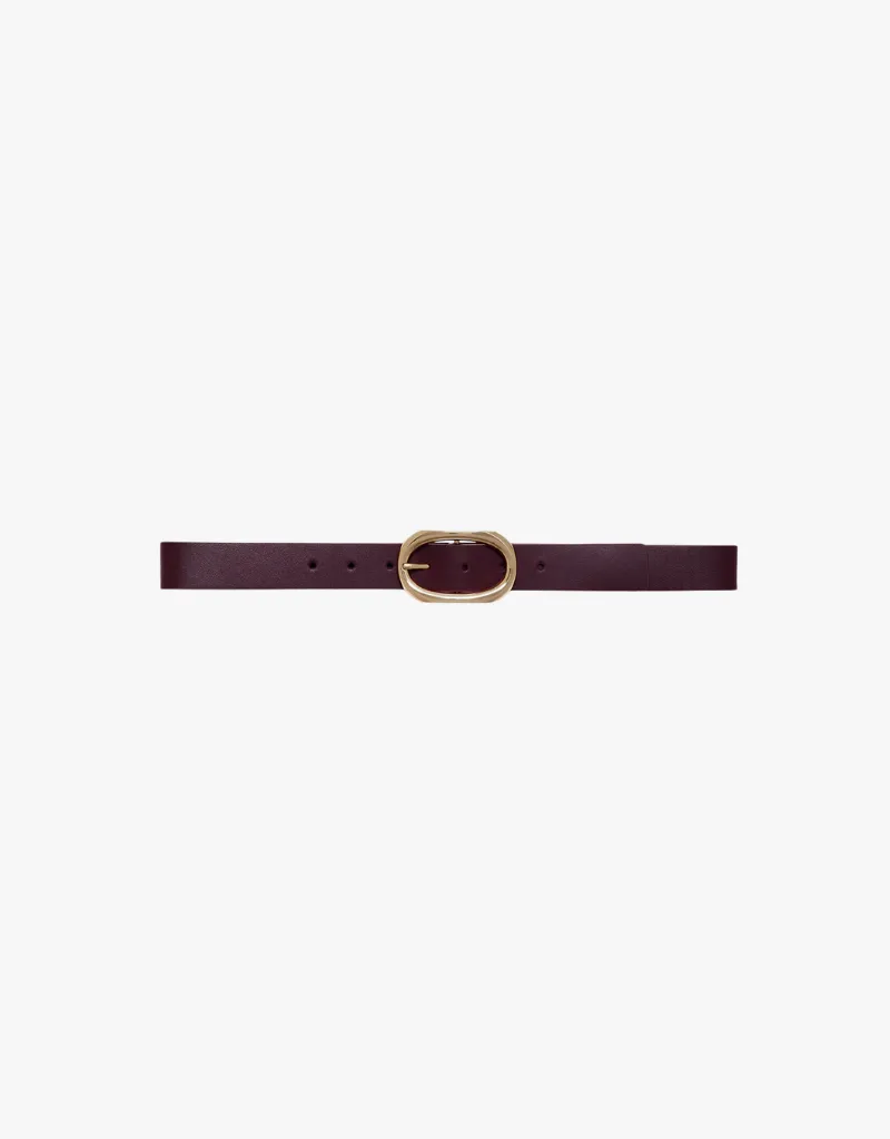 Anine Signature Link Belt in Burgundy