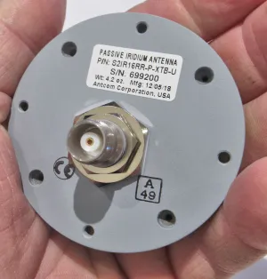 Antcom 2.6” diameter low-profile Iridium antenna