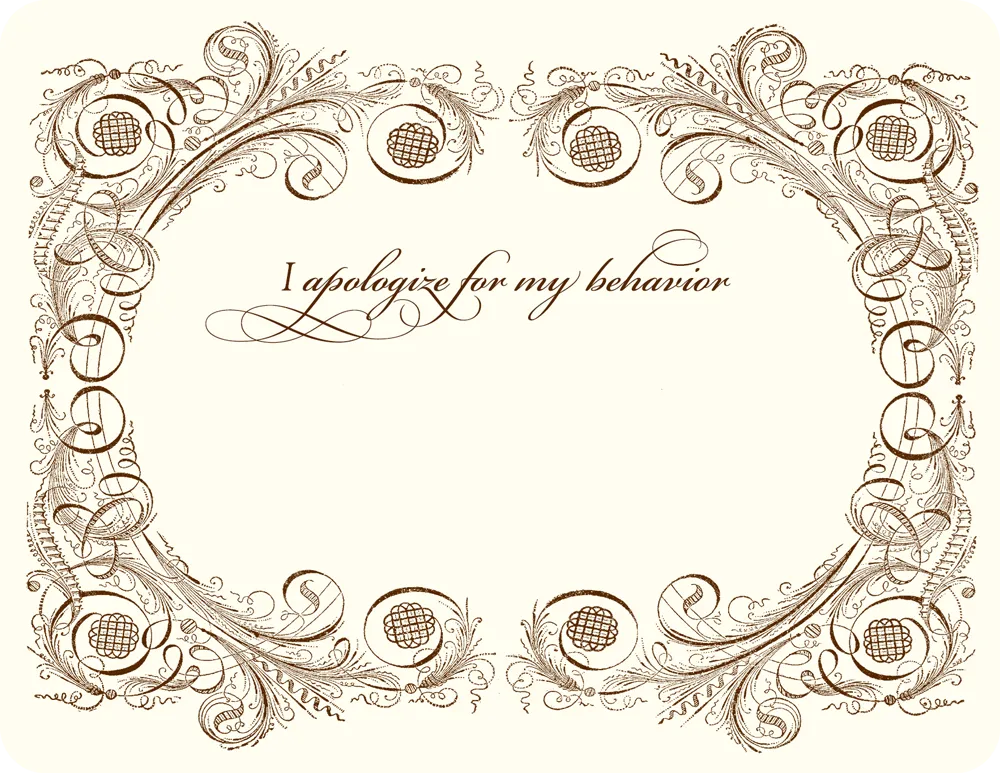 Apology Greeting Card