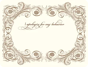 Apology Greeting Card