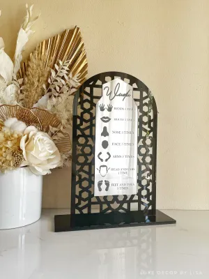 Arched Acrylic Wudu Chart