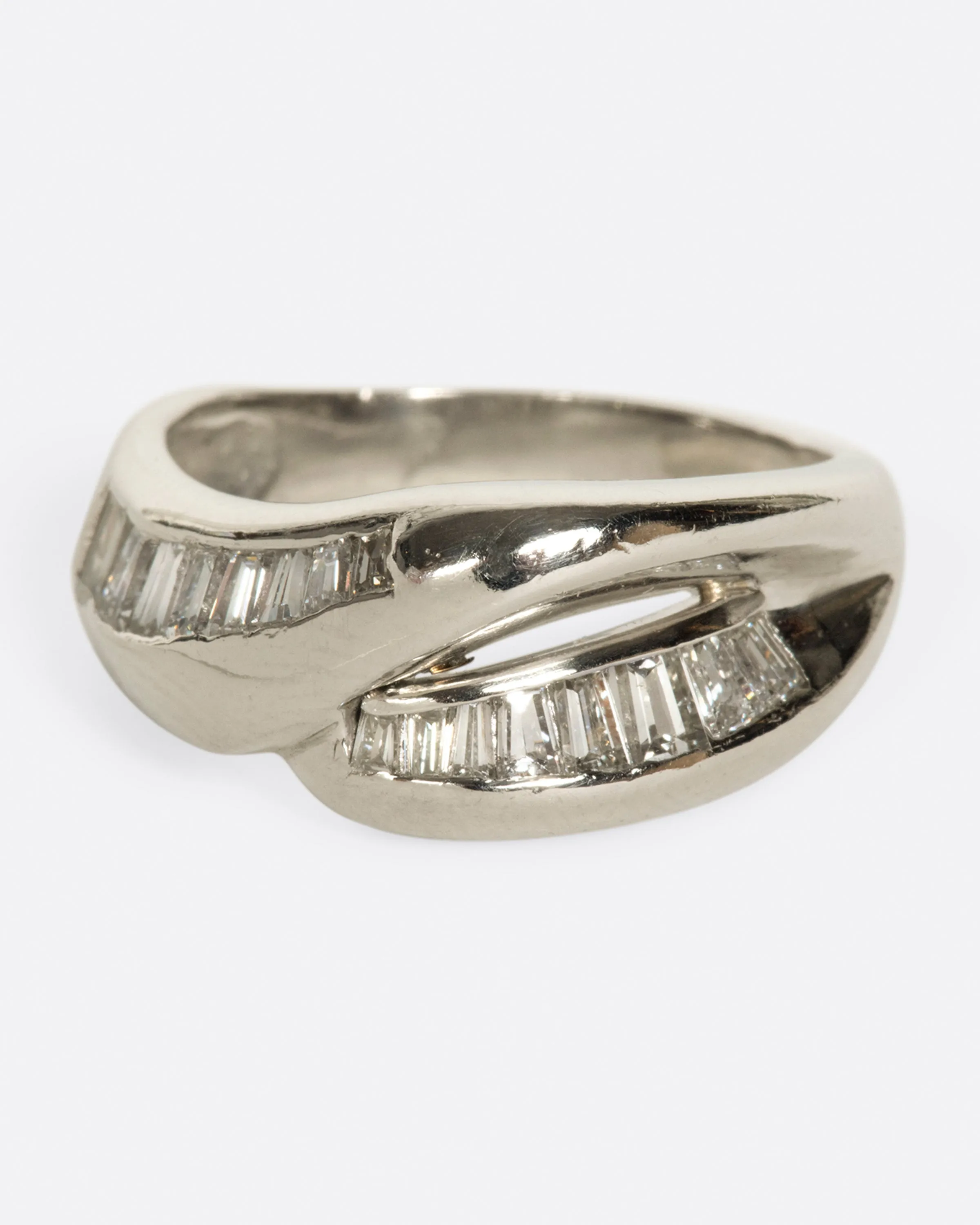 Arched Baguette Diamond Ring