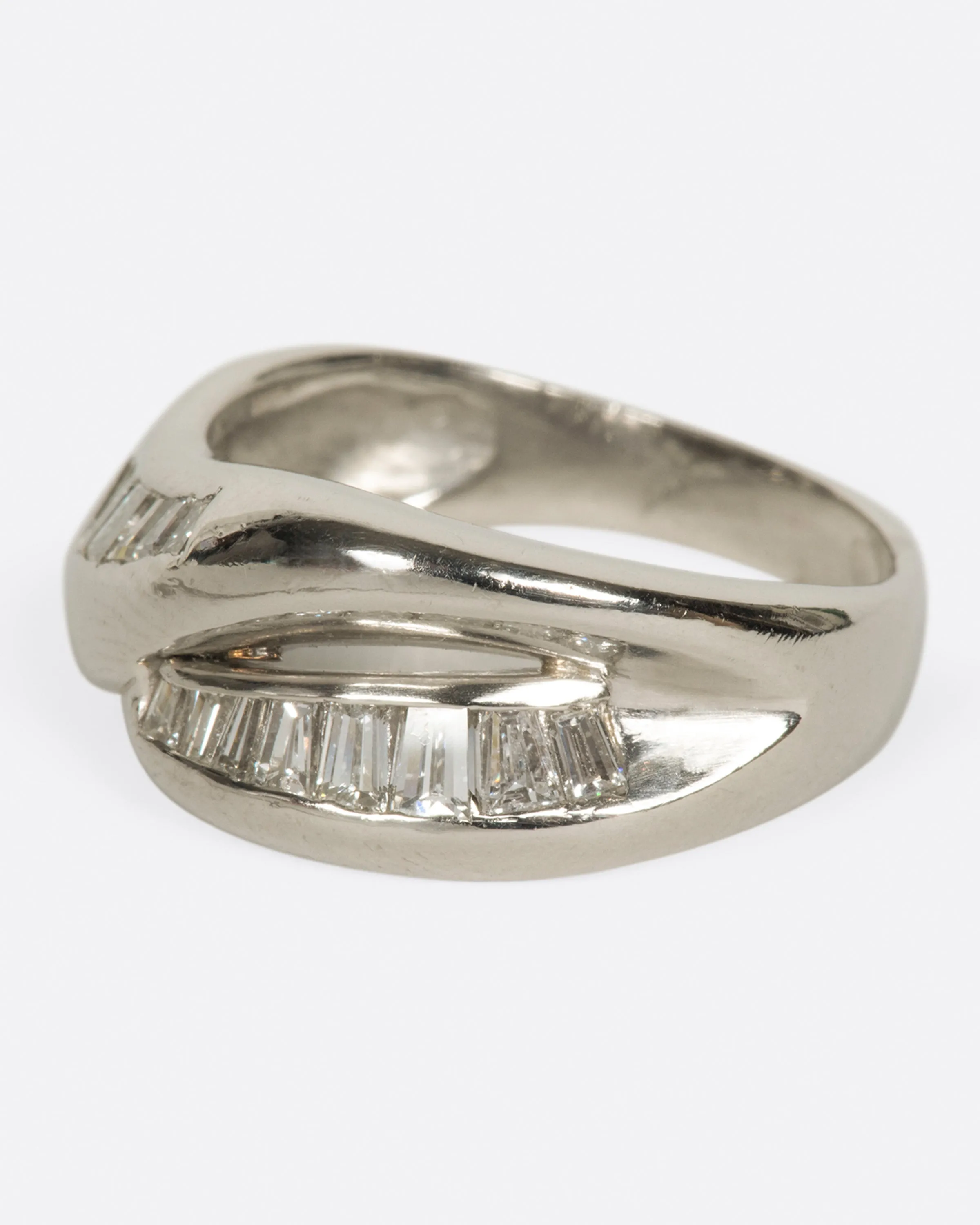 Arched Baguette Diamond Ring
