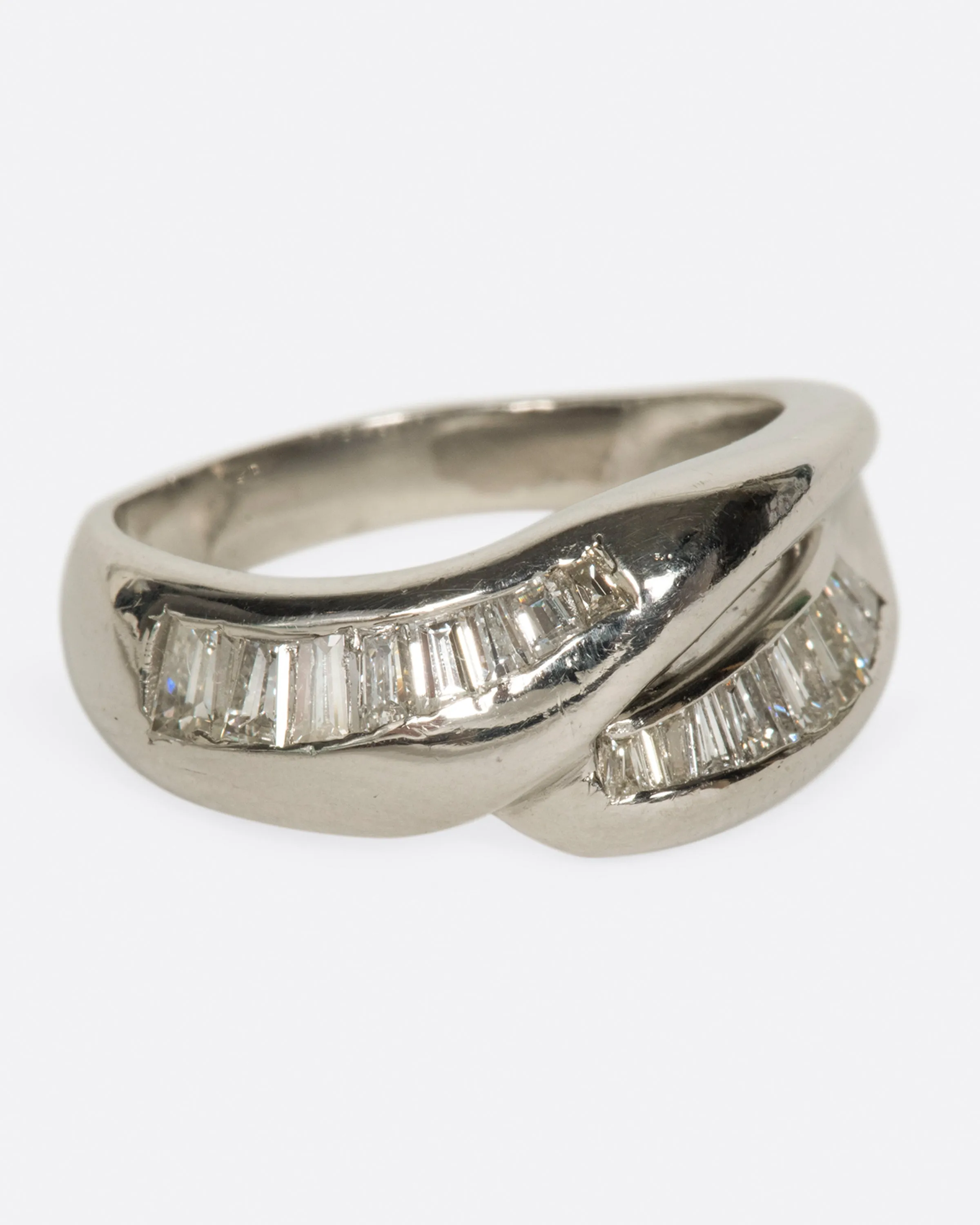 Arched Baguette Diamond Ring