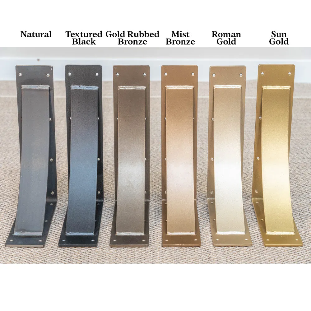 Arched Mist Bronze Steel Mantel Bracket
