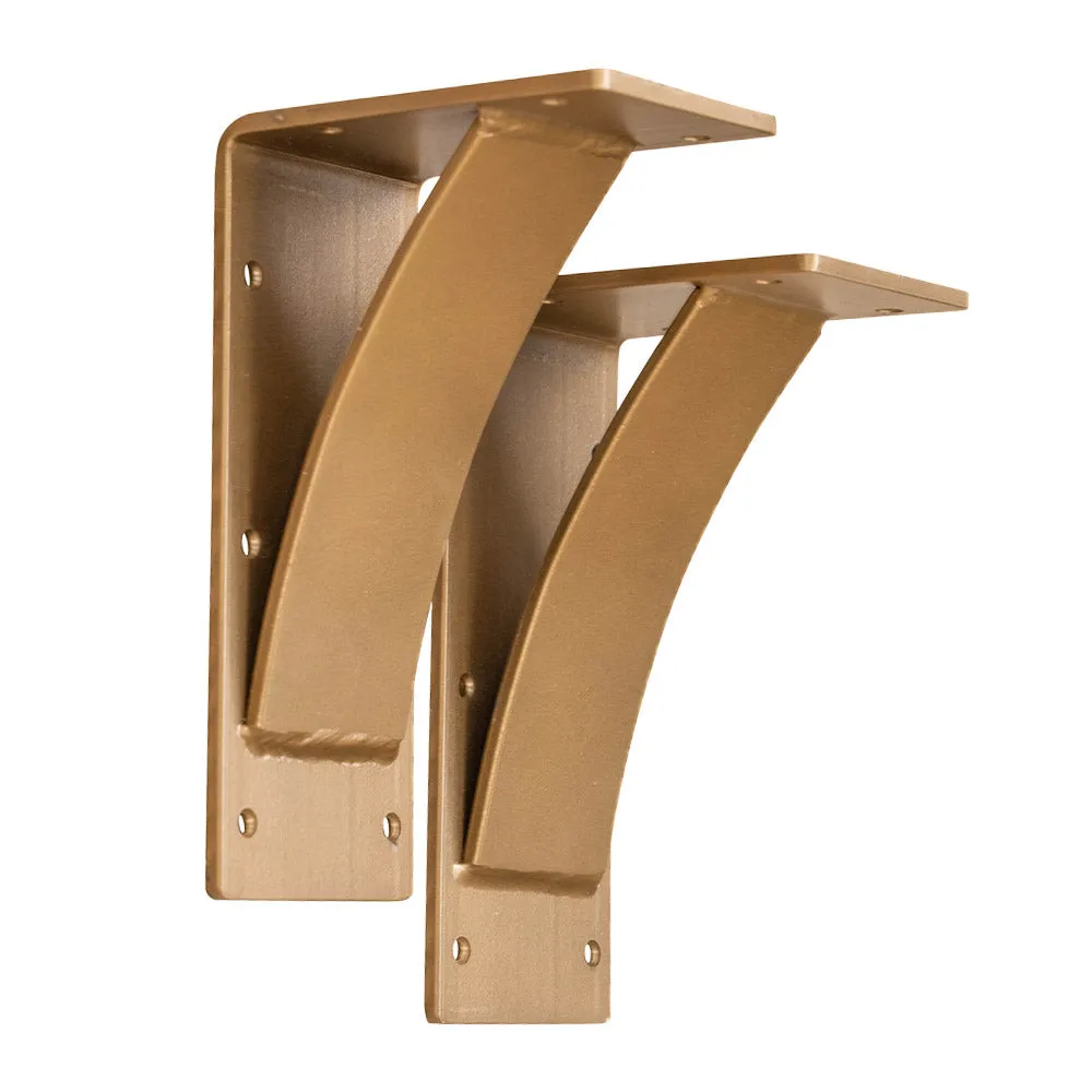 Arched Mist Bronze Steel Mantel Bracket