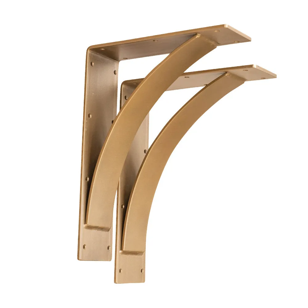 Arched Mist Bronze Steel Mantel Bracket